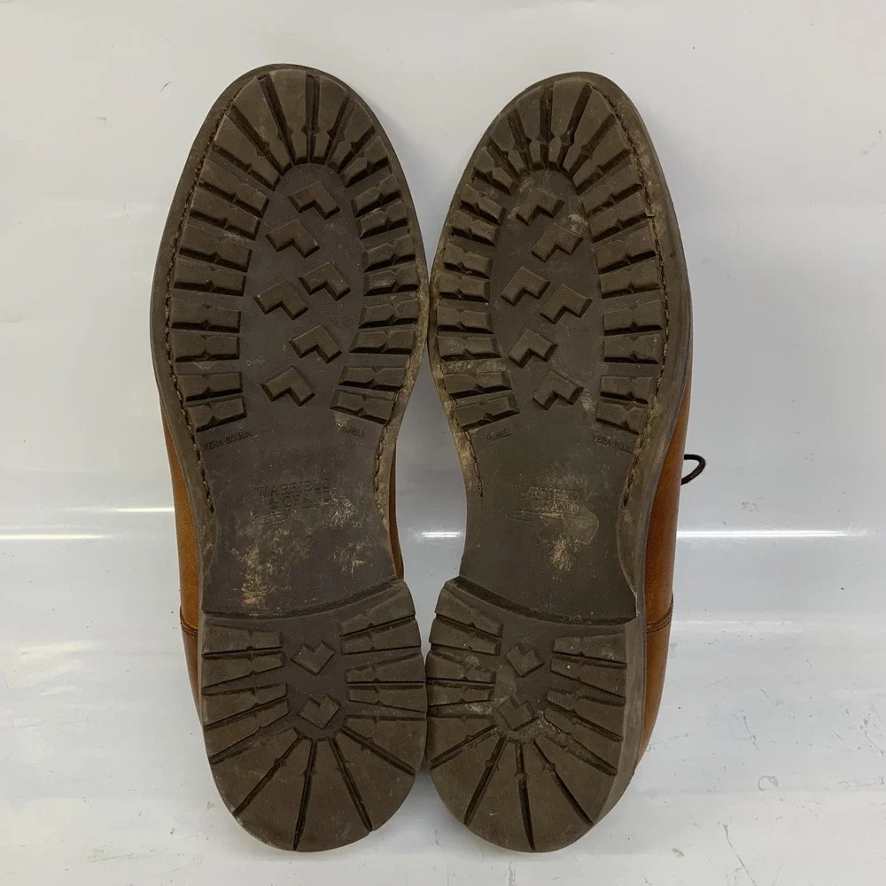 Warfield & Grand Brewer Dress Oxfords 12 Brown Mens Leather Round‎ Toe